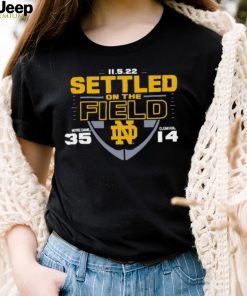 Notre Dame Fighting Irish vs. Clemson Tigers 2022 Settled On The Field Shirt