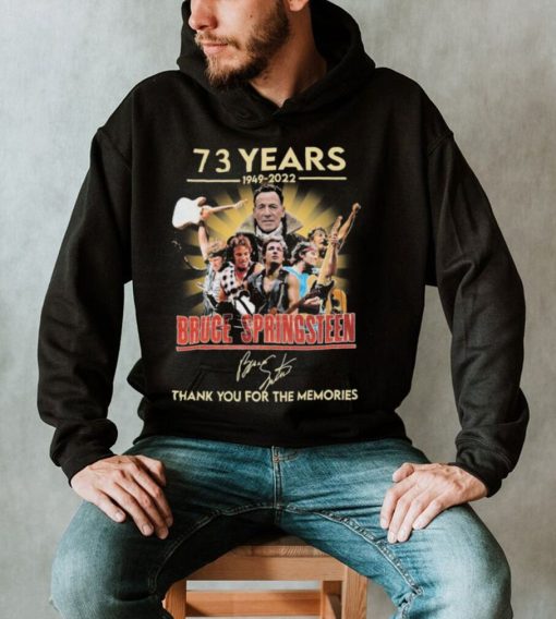 Official Bruce Springsteen 73 Years 1949 2022 Thank You For The Memories Signatures Shirt