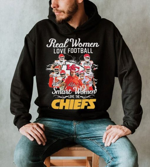 Official NFL Real Women Love Football Smart Women Love The Chiefs Signatures Shirt