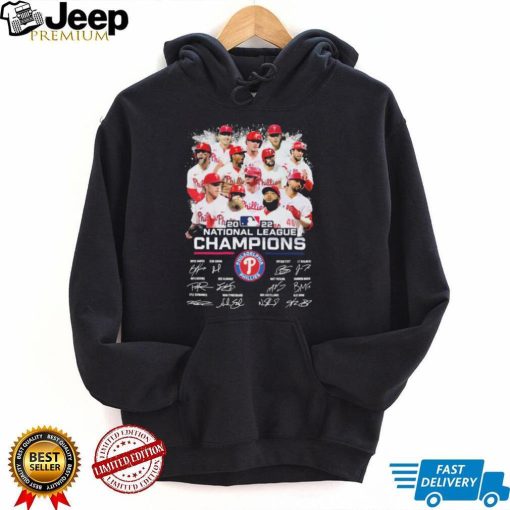 Official Philadelphia Phillies Baseball Team 2022 National League Champions Signatures Shirt