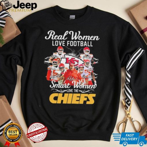 Official Real Women Love Football Smart Women Love The Chiefs 2022 Signatures Shirt