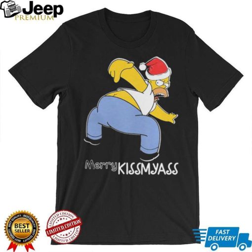 Official Santa Simpsons Merry Kissmyass Christmas Shirt