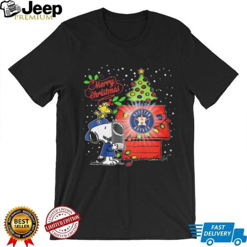 Official Snoopy And Woodstock Houston Astros Merry Christmas Cup Mlb Postseason 2022 Shirt