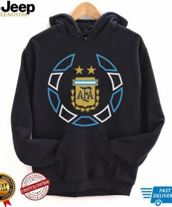 Official world cup 2022 argentina national team ball crest black t shirt