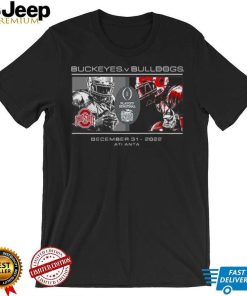 Ohio State Buckeyes vs Georgia Bulldogs 2022 Playoff Semifinal Peach Bowl Bound 2022 Matchup shirt