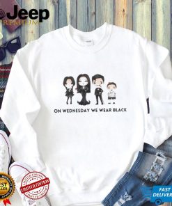 On Wednesday We Wear Black Cute Chibi The Addams Family Shirt