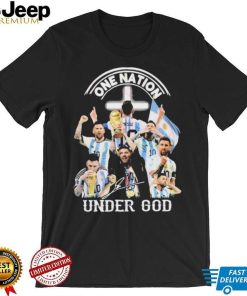 One Nation Leo Messi Under God Signature Shirt