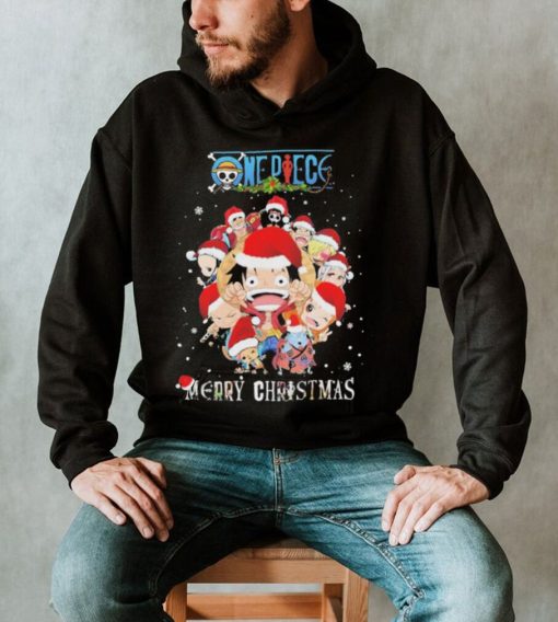 One Piece Chibi Characters Santa Hat Merry Christmas Sweatshirt