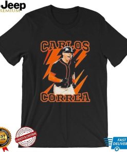 Orange thunder baseball carlos correa design shirt