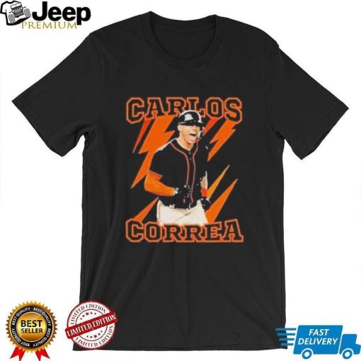 Orange thunder baseball carlos correa design shirt