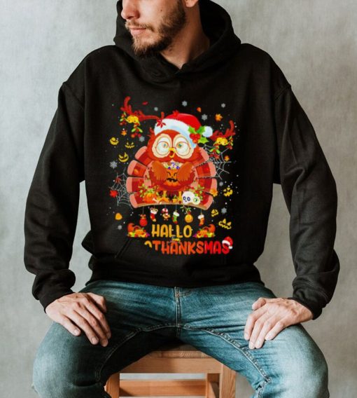 Owl Santa Hallo Hallo Thanksmas 2022 shirt