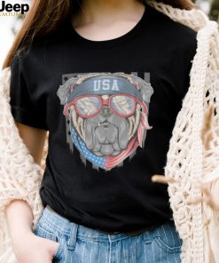 Patriotic Bulldog usa flag dog lover shirt