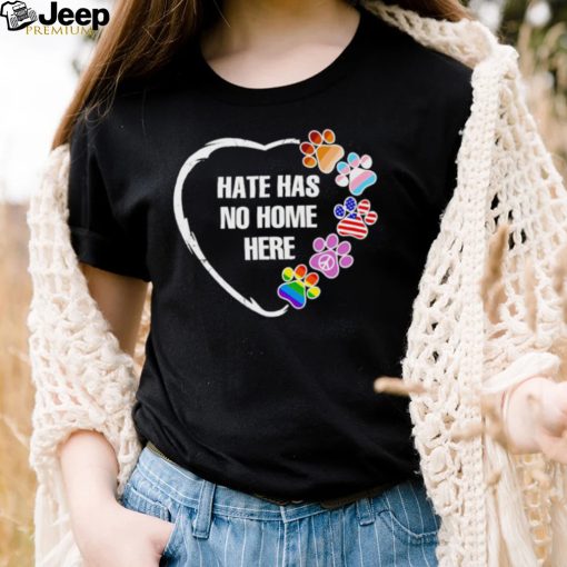 Peace LGBT paw hate has no home here shirt