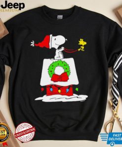 Peanuts Snoopy and Woodstock House Sleigh Christmas shirt