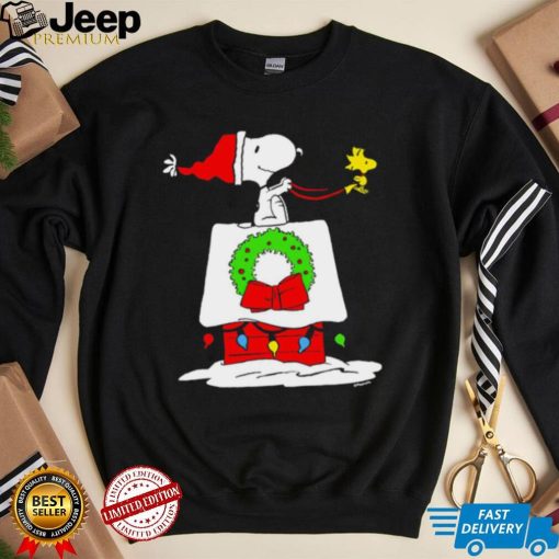 Peanuts Snoopy and Woodstock House Sleigh Christmas shirt