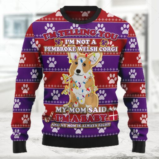 Pembroke Welsh Corgi Baby Christmas Ugly Christmas Sweater