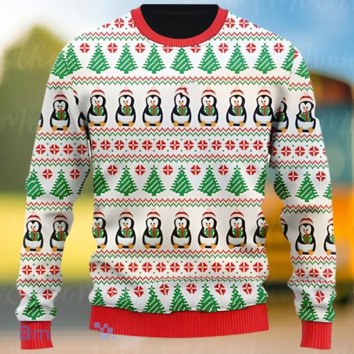 Penguins Ugly Christmas Sweater Cristmas Trees