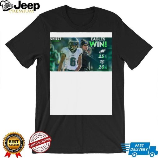 Philadelphia Eagles 25 20 Chicago Bears Nfl 2022 Matchup Final Score Shirt