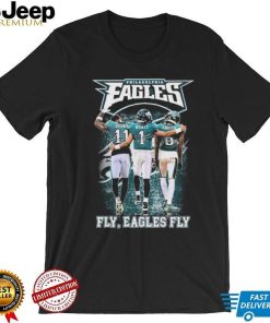 Philadelphia Eagles Aj Brown Jalen Hurts And Devonta Smith Fly Eagles Fly Signatures Shirt