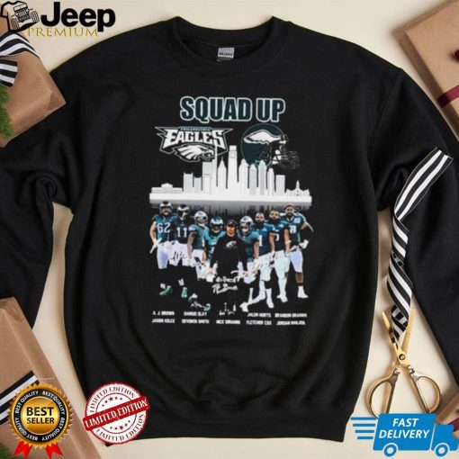 Philadelphia Eagles Squad Up City Teams Signatures Shirt