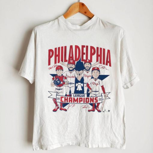 Philadelphia Phillies 2022 League Champions Caricature Signatures Shirt