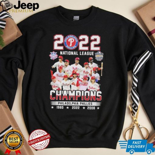 Philadelphia Phillies 2022 National League Champions 1980 2008 2022 Signatures Shirt