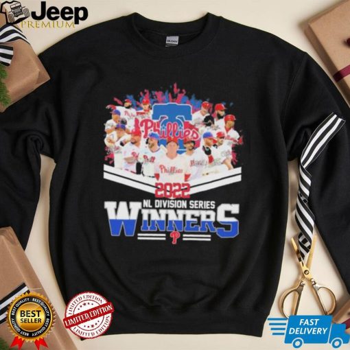 Philadelphia Phillies Team Football 2022 Nl Division Series Winners Signatures Shirt