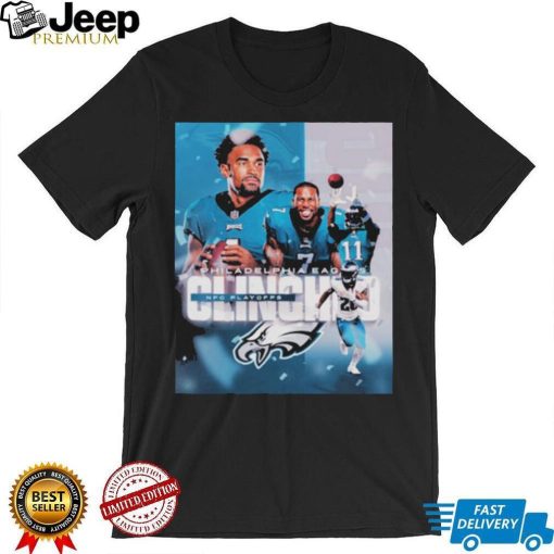 Philadelphia eagles 2022 clinched playoffs team T shirt