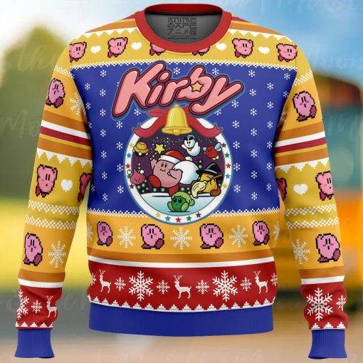 Pink Puff Christmas Kirby Ugly Christmas Sweater