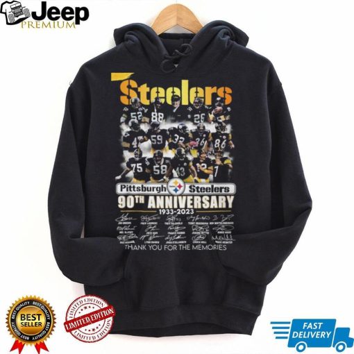 Pittsburgh Steelers 90th Anniversary 1933 – 2023 Thank You For The Memories T Shirt