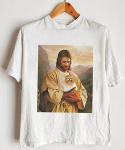 Pomeranian Dog And Jesus Lover Funny Graphic Shirt