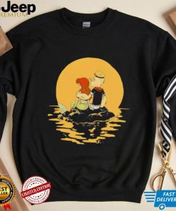 Popeye The Sailor X Ariel The Little Mermaid cartoon shirt