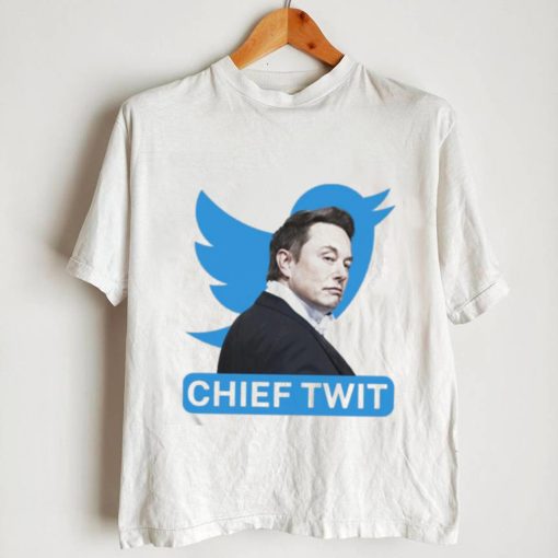 Portrait Of Elon Musk Chief Twit Twitter Logo Shirt