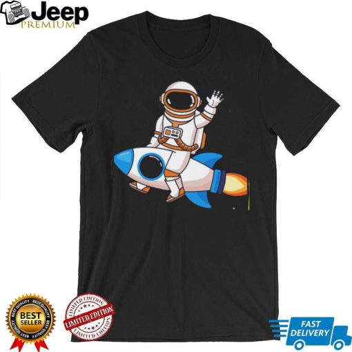 Psychedelic Astronaut Print Nasa T Shirt