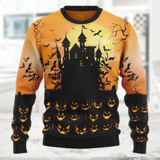 Pumpkin Town Halloween Ugly Christmas Sweater