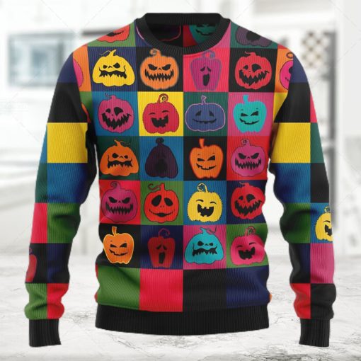 Pumpkin Ugly Christmas Sweater  All Over Print Sweatshirt  Ugly Sweater  Christmas Sweaters  Hoodie  Sweater