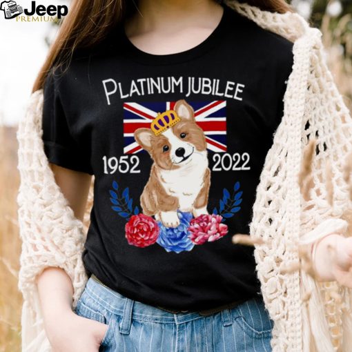 Queen Elizabeth’s Platinum Jubilee Party Outfit 1952 2022 Union Jack Flag Corgi Shirt