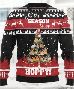 Rabbit Christmas Tree Tis The Season To be Hoppy Ugly Christmas Sweater