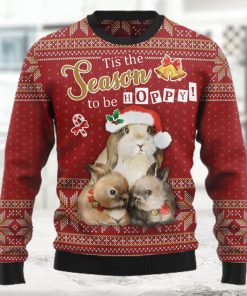 Rabbit Hoppy Christmas Ugly Christmas Holiday Sweater