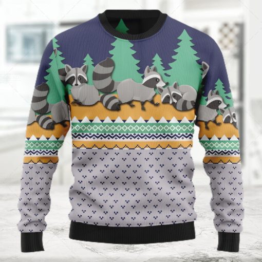 Raccoon Christmas Ugly Christmas Holiday Sweater