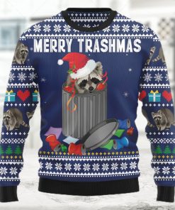 Raccoon Lover Merry Trashmas Ugly Christmas Holiday Sweater