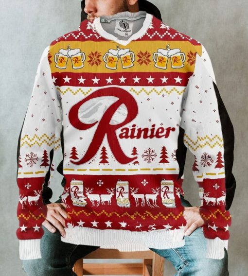 Rainier Beer Ugly Christmas Sweater, Xmas Sweatshirt