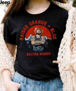 Raised Orange Blue Dalton Risner For Denver Broncos Fans Shirt