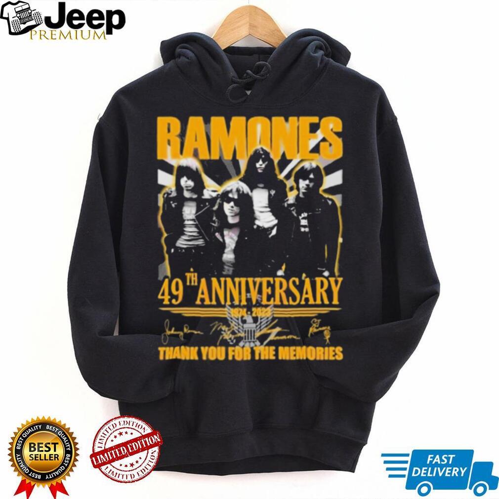 Ramones 49 Years Of 1974 2023 Thank You For The Memories T Shirt