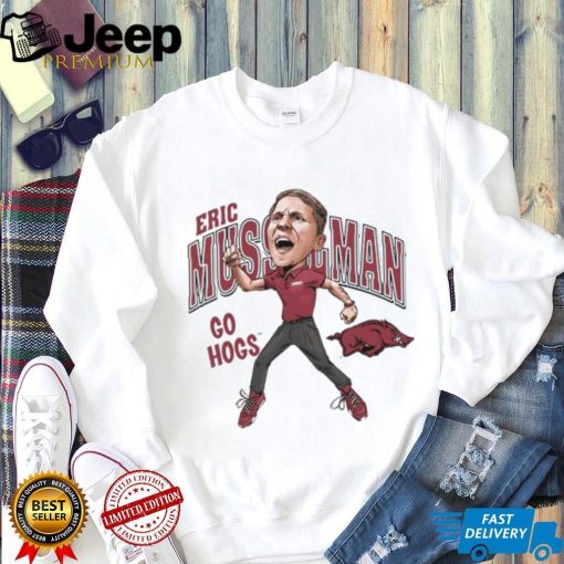 Razorback Go Hogs Eric Musselman Caricature Shirt