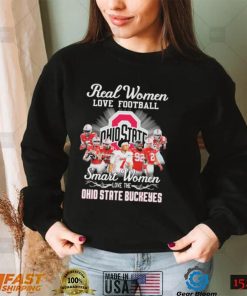 Real Women Love Football Smart Women Love The Ohio State Buckeyes Signatures Shirt