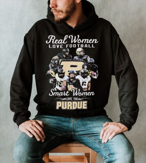 Real Women Love Football Team Sport Smart Women Love The Purdue Shirt