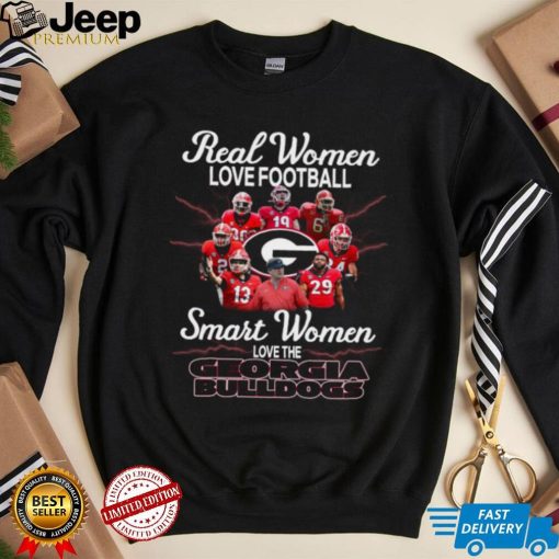 Real women love Football smart women love the Georgia Bulldogs new design logo shirt