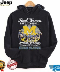 Real women love football smart women love the Michigan Wolverines champions with signatures shirt