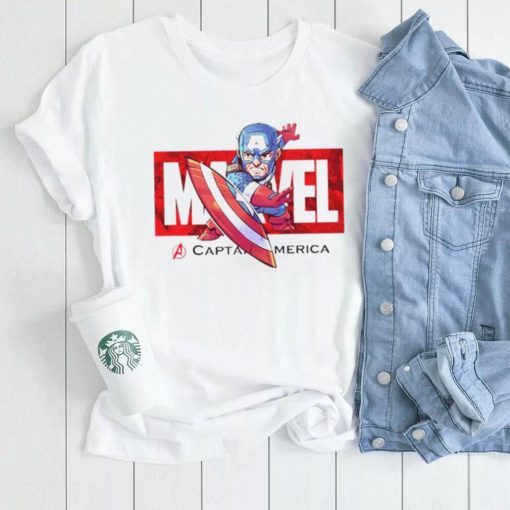 Red Captain America T Shirt Kids